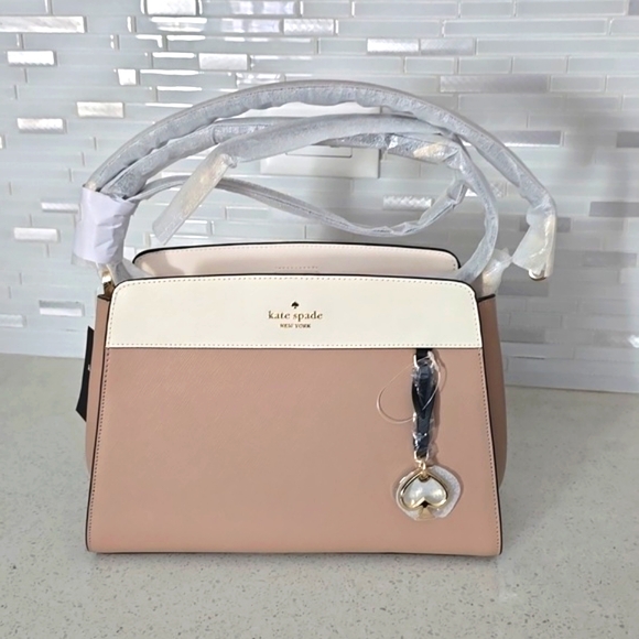 Kate Spade Madison Colorblock Saffiano Leather Satchel, Toasted Hazelnut - Picture 6 of 10